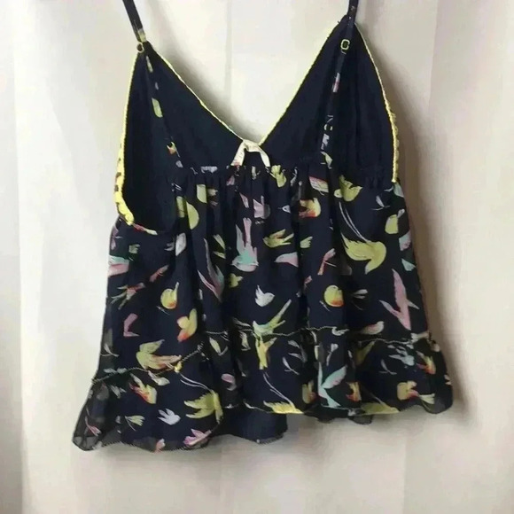 CHELSEA& VIOLET WO SZ LG CROCHET BODICE SHEER TOP - Picture 12 of 14